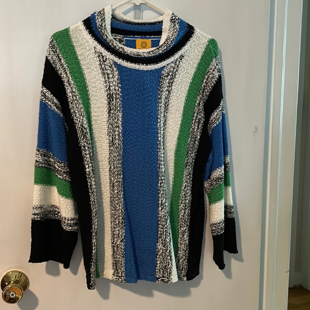 Mixed color tunic round neck Ruby Red size m